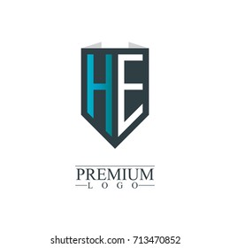 Initial Letter HE Company Design Logo Template