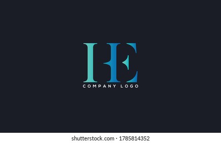 Initial Letter HE or EH Logo Design vector Template. Creative Abstract HE Logo Design Vector Illustration