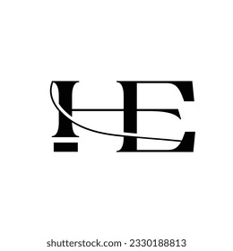 Initial letter HE logo design creative