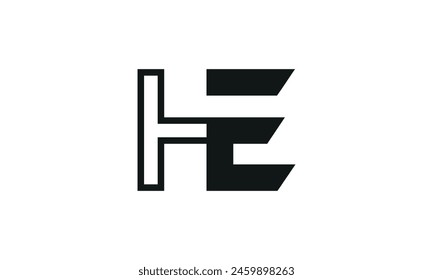 Initial Letter HE Logo Design. HE Logo Design. Creative And Modern HE logo.