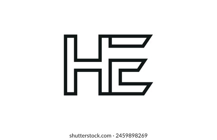 Initial Letter HE Logo Design. HE Logo Design. Creative And Modern HE logo.