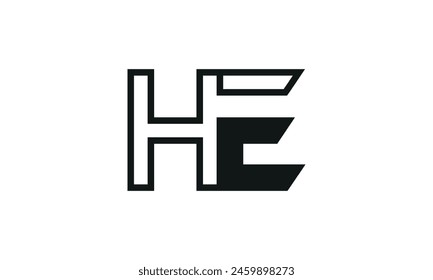 Initial Letter HE Logo Design. HE Logo Design. Creative And Modern HE logo.