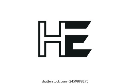 Initial Letter HE Logo Design. HE Logo Design. Creative And Modern HE logo.