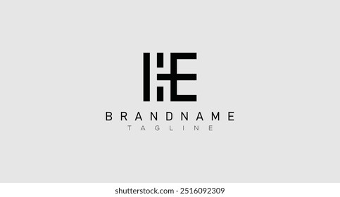 Initial Letter HE Logo Design. HE Logo Design. Creative And Modern HE logo.