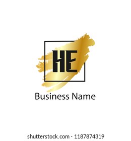 Initial Letter HE Logo Template Design