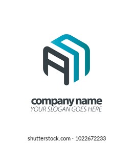 Initial Letter Hexagon Logo