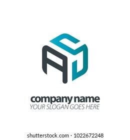 Initial Letter Hexagon Logo