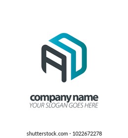 Initial Letter Hexagon Logo