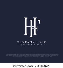 Initial letter HF and FH modern monogram and elegant logo design