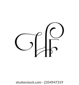 Initial letter HF logo design creative modern symbol icon monogram