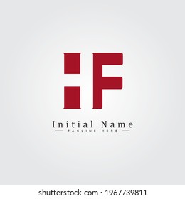 Initial Letter HF Logo - Minimal Business Logo