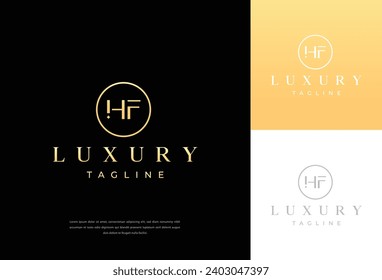 Initial Letter HF Logo. Minimal Business Logo