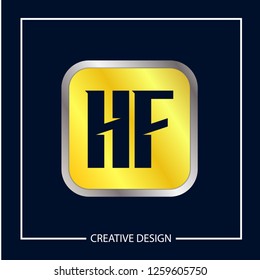 Initial Letter HF Logo Template Design