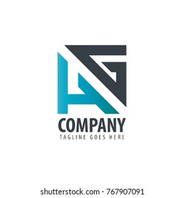 Initial Letter HG Design Logo