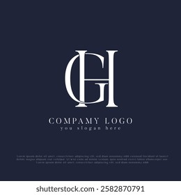 Initial letter HG and GH modern monogram and elegant logo design