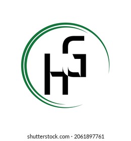 initial letter HG logo design