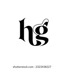 Letra inicial diseño del logotipo de hg creativo