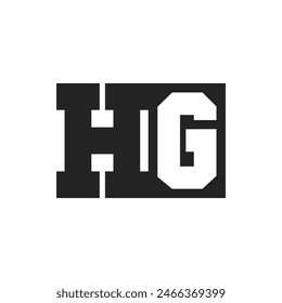 Initial Letter HG Logo Design Template. HG Logo
