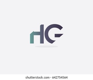 Initial Letter HG logo design