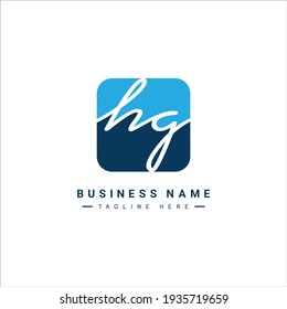 Logotipo de letra inicial HG - Logotipo vectorial mínimo