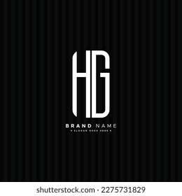 Initial Letter HG Logo - Simple Business Logo for Alphabet H and G