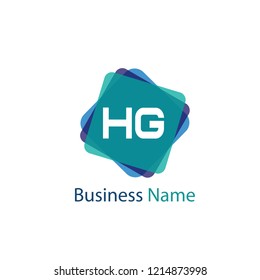 Initial Letter HG Logo Template Design