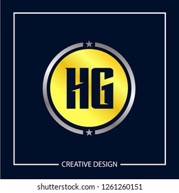 Initial Letter HG Logo Template Design