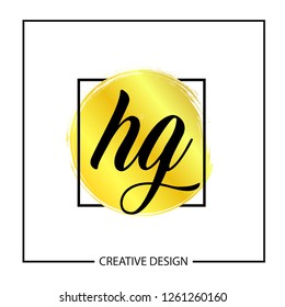 Initial Letter HG Logo Template Design
