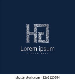 Initial Letter HG Logo Template Vector Design