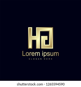 Initial Letter HG Logo Template Vector Design