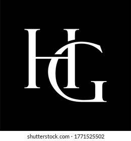 Initial Letter Hg Logo Template Overlap Stock Vector (Royalty Free ...