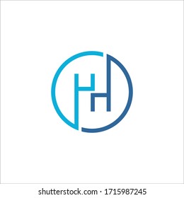 Initial letter hh or h logo vector design template