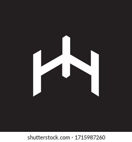 Initial letter hh or h logo vector design template