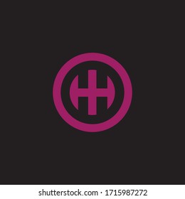Initial letter hh or h logo vector design template