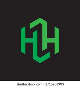 Initial letter hh logo or h logo vector design templates