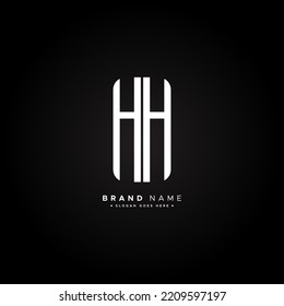 Initial Letter HH Logo - einfaches Alphabet-Logo