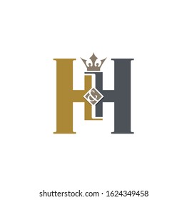 Initial letter HH logo template design
