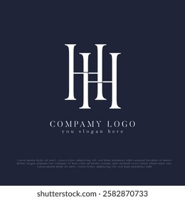 Initial letter HH modern monogram and elegant logo design