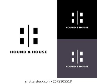 Initial Letter HH Monogram Lettering Geometric Simple Minimalist Vector Logo Design Illustration