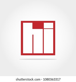 Initial Letter HI Logo Design