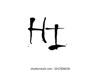 Initial Letter HI Logo Design Template 