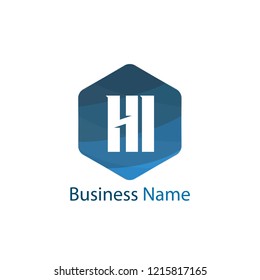 Initial Letter HI Logo Template Design