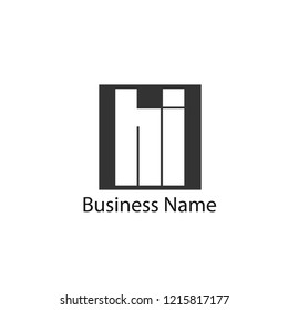 Initial Letter HI Logo Template Design