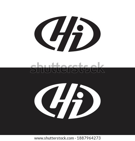 Initial letter Hid Logo design .