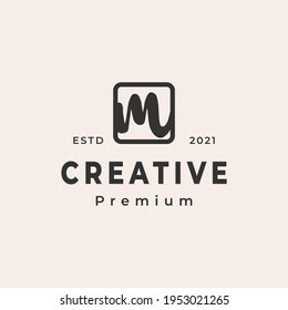 Initial Letter hipster vintage logo icon illustration