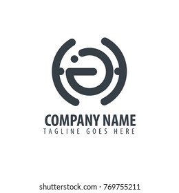 Initial Letter HJ HG Design Logo