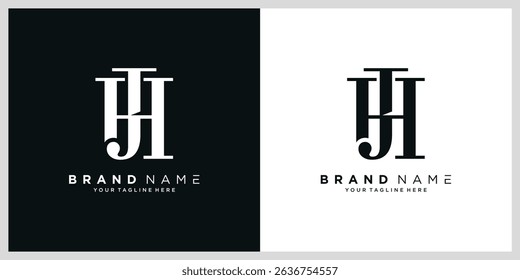 Initial Letter HJ or JH Logo Design vector Template