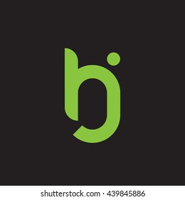 initial letter hj linked round lowercase logo green