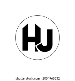 Letra inicial diseño del logotipo de HJ