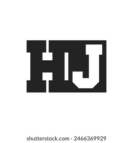 Initial Letter HJ Logo Design Template. HJ Logo